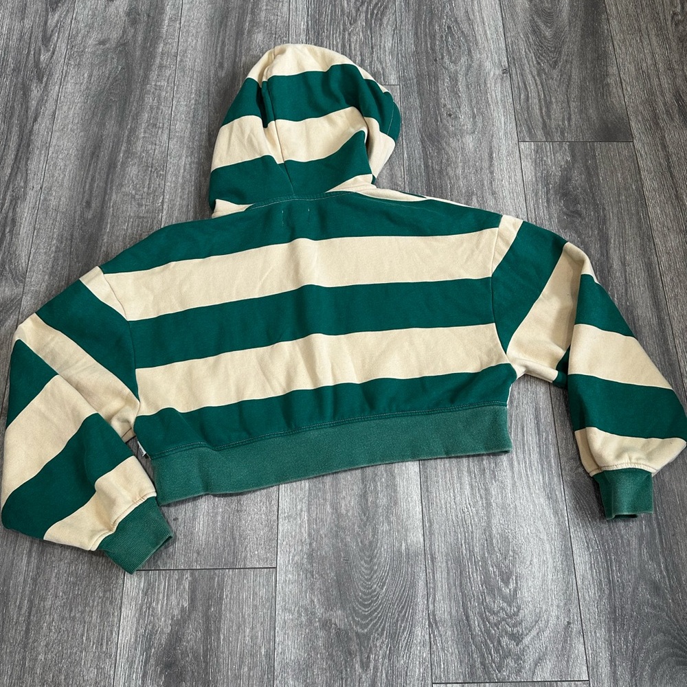 BDG Leah Stripe Zip-Up Hoodie Sweatshirt Size S - Picture 7 of 13